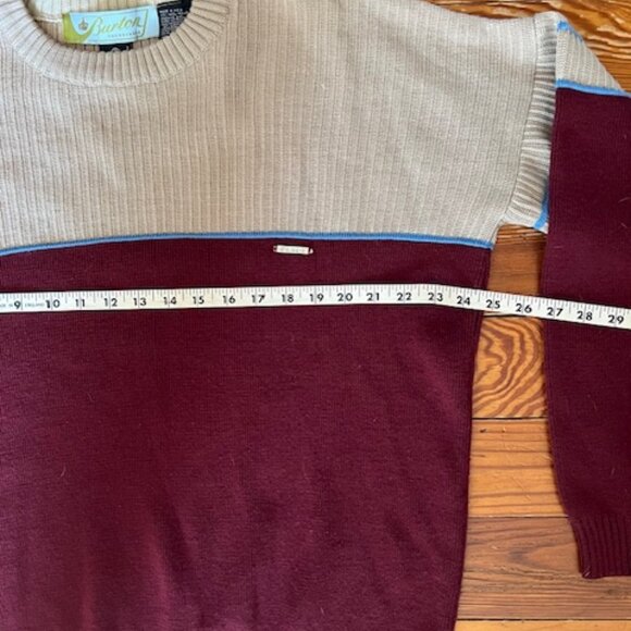 VIINTAGE Burton Snowboards Sweater 100% Pure Virgin Wool Pullover Men’s Size S - Picture 8 of 8